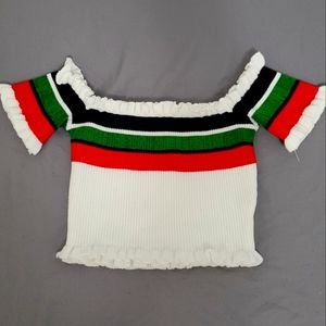 Matching set crop top and skirt